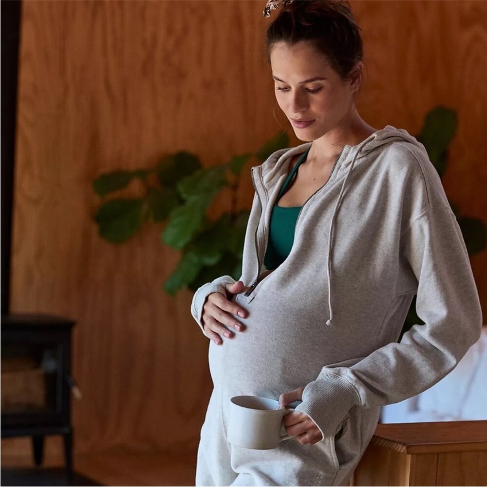 FP Movement X Hatch Maternity Warm Up Jumpsuit Heather Cozy Warm  NEW - Picture 5 of 7